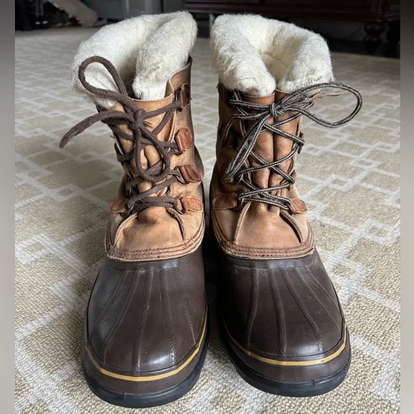 Sorel Vintage Caribou Waterproof Winter Snow Boots Warm Outdoor Shoes Brown 13 - Picture 14 of 14